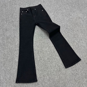 
American versatile cleanfit black jeans heavyweight Sairot high elastic fabric straight trousers slightly flared