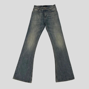 
Paris Aeolian pants heavyweight bamboo cotton washed retro old bootcut slim jeans trousers for men