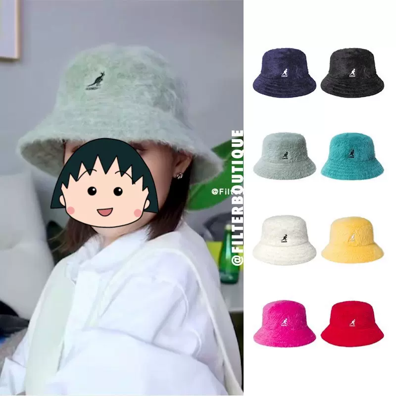 现货Kangol Furgora Bucket经典袋鼠兔毛平顶渔夫帽盆帽保暖K3477-Taobao