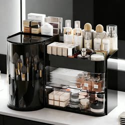 Cosmetics Storage Box, Desktop High-End Dressing Table, Skin Care Product Storage Rack, Lipstick, Perfume, Makeup Brush Organizer Box