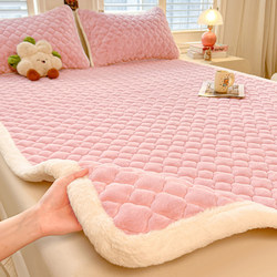 Thickened Milk Velvet Mattress Pad, Soft Cushion for Student Dormitory, Coral Velvet Mattress Pad, Home Single Mattress, Winter