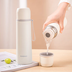 Large-Capacity Thermos Cup for Women, Stylish 2026 New Model, Stainless Steel Water Bottle, Portable for Outdoor Use, Simple Student Water Cup