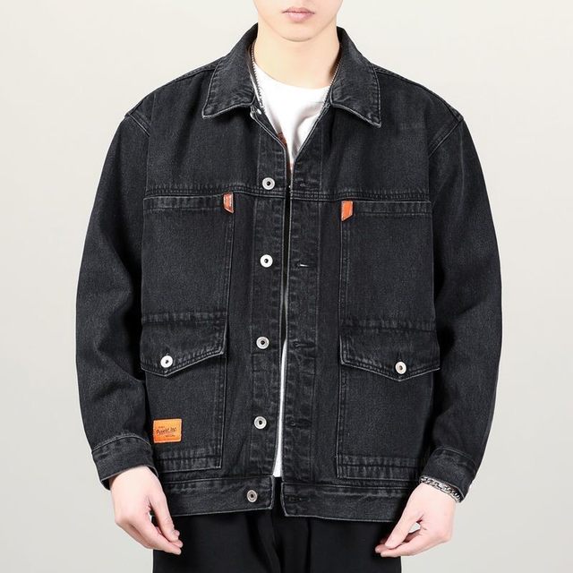 Dry -worn denim jackets Men's Labor Insurance Working Site Building Building Spring, Autumn, Summer, wear -resistant and wear -resistant top
