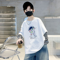 Children's Clothing Boys' Spring Sweatshirt 2026 New Style for Older Kids, Stylish Boys' Tops, Spring and Autumn Style Spring T-Shirt