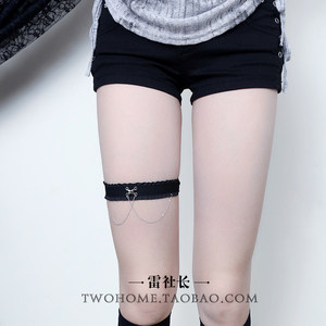 
Dark cool girl personality simple punk goth rivet cross chain leg ring adjustable elastic leg ring