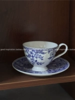 Сине-белая кофейная глина, ароматизированный чай, чашка, послеобеденный чай, французский стиль