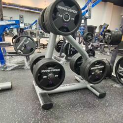 Commercial Fitness Equipment Barbell Plate Rack Barbell Rack Large Tube Hanging Plate Storage Rack Large Hole Plate Rack Weight Storage Rack