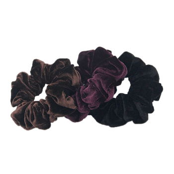 Simple fine velvet hair band high elastic hair rope head flower