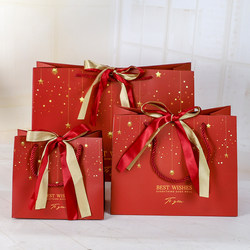 38Th Goddess Day Gift Bag, Birthday and Lantern Festival Gift-Giving Companion Packaging Gift Bag, Red Festive Hand-Held Paper Bag