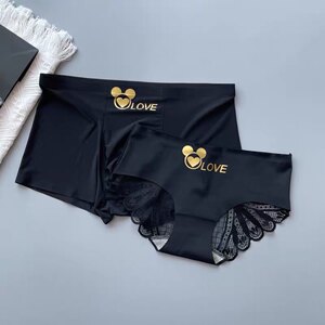 New product ice lace couple panties, light breathable, romantic cute Michel Couple case, a man and a female gift box