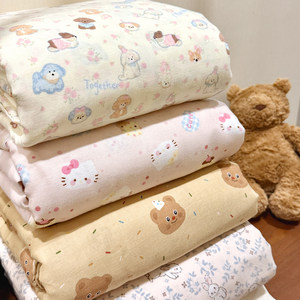 Class A mother and baby grade all-cotton aerobic double layer yarn single piece quilt cover ins style fresh student dormitory single double quilt cover
