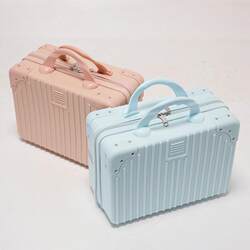 Small Size Suitcase, Portable Suitcase, Cosmetic Storage Box, Boarding Suitcase, Student Accommodation Travel Suitcase