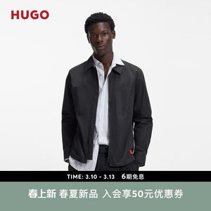 
[Shirt Jacket] HUGO Men's 26th Spring New Cotton Blended Loose Fit Shirt Jacket