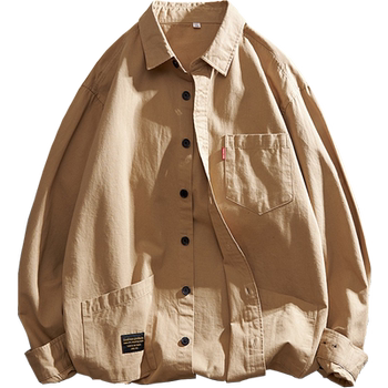 Men's shirt pure cotton long sleeve antibacterial shirt