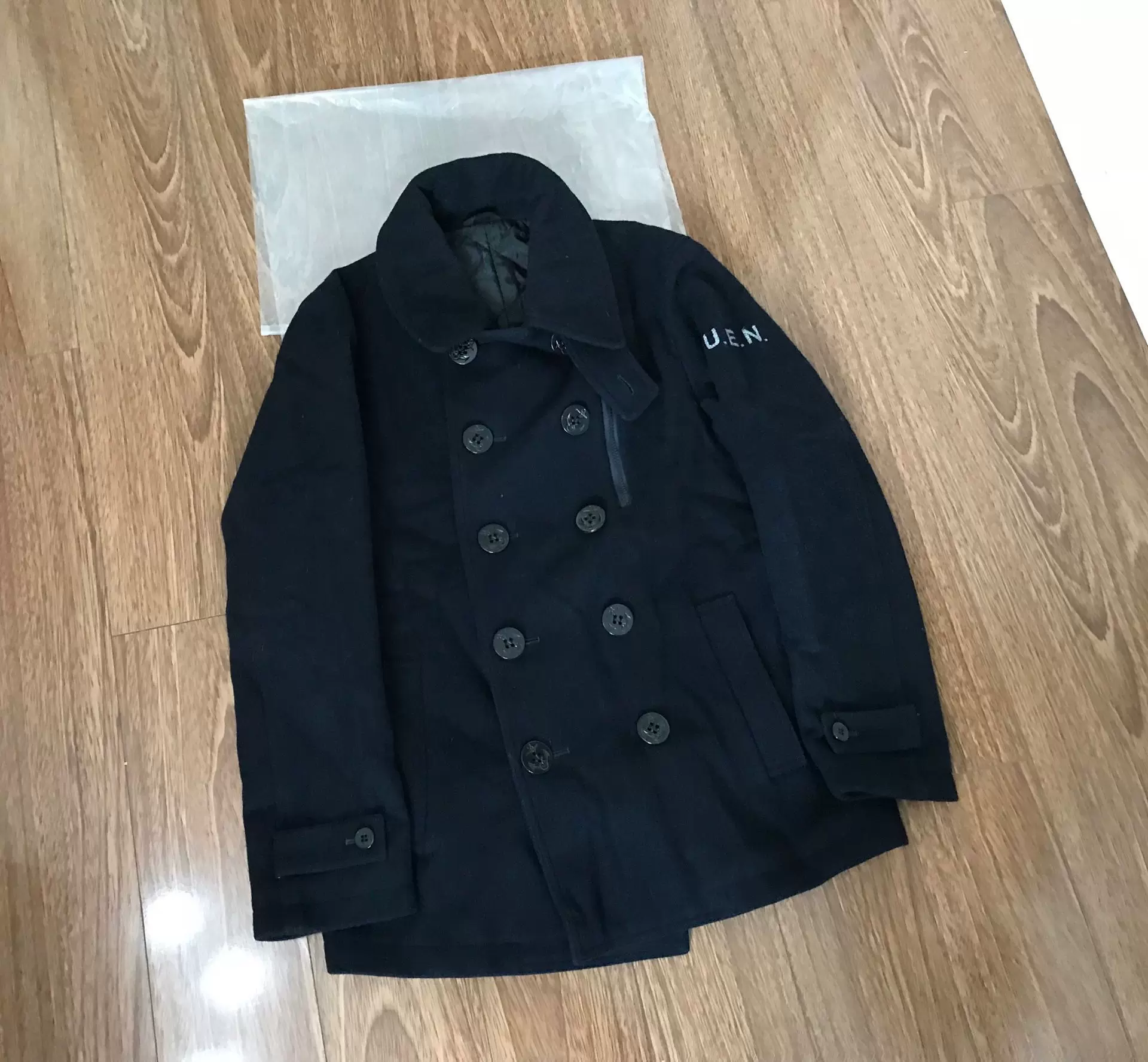 uniform experiment UE PEA COAT 双排扣大衣-Taobao