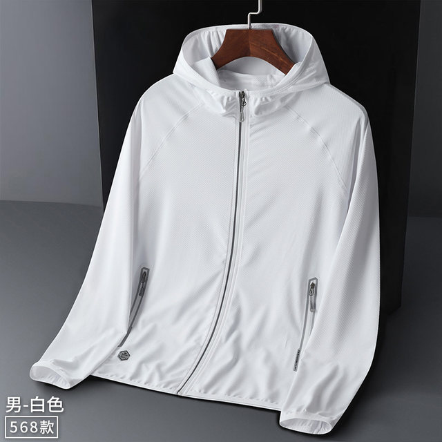 Ice silk sun protection clothes for men, knitted couples, ultra-thin ...