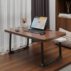 2025 New Model Bed-Side Small Table, Foldable Desk for Lazy People, Bedroom Floor Sitting Desk, Dormitory Essential for College Students, Simple Study Computer Desk, No Installation Needed, Living Room Balcony Tatami Coffee Table, Reading Desk