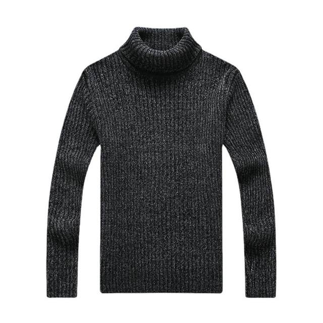 Winter Fleece Thick Knitted Bottoming Shirt, 2023 New Casual Thick Turtleneck Sweater Soft Thermal, L