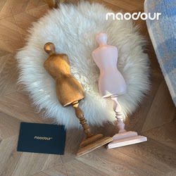 Maodour ® Clothing Mannequin | Vintage Pet Wooden Clothes Hanger Display Stand, Miniature Stand, Vintage Distressed.