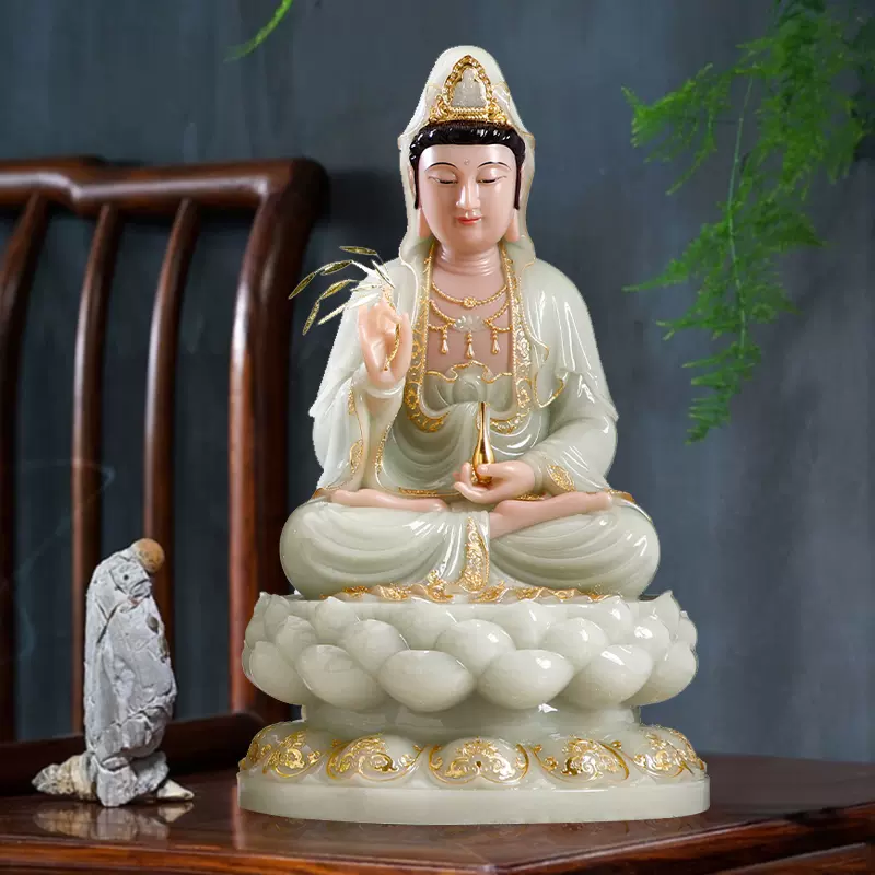 中国美術　玉白瓷　観音菩薩像　招生観音 中国美術 玉白瓷 観音菩薩像 招生観音 中国美術 玉白瓷 観音