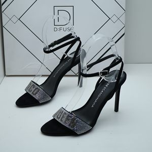 
D: FUSE/Diffus decorating cabinet summer sheepskin open toe rhinestone high heel commuter one-liner fashion sandals for women