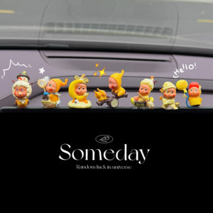
Star People Cute Screen Ornaments Car Goods Car Center Console New Car Cute Gifts Car Tie Interior Decoration