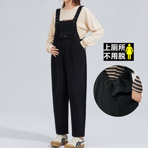
Maternity overalls, autumn and winter 2025 new maternity wear, winter wear, loose, no-take-off, thickened and velvet corduroy pants