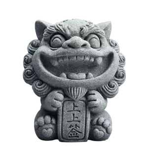 白玉 和田青白玉 独角瑞兽 くさり 清代