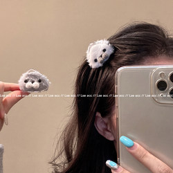 Cute Seal Plush Hair Clip for Women, Cartoon Animal Half-Tied Hair Claw Clip, Sweet Shark Clip Hairpin, Versatile Hair Accessory