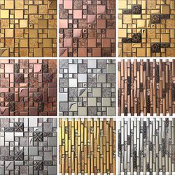 Long Strip Crystal Glass Mosaic Gold and Silver Tv Background Wall Entrance Hall Living Room Corridor Bathroom Kitchen Tiles