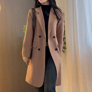 
Suit British style windbreaker jacket women 2026 autumn new style mid-length casual suit this year's popular coat trend