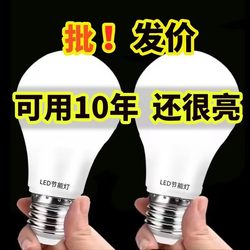 Led Large Light Bulb Super Bright Household Eye Protection Energy-Saving Light Bulb E27 Large Screw Mouth Living Room Bedroom Energy-Saving Bulb Lighting