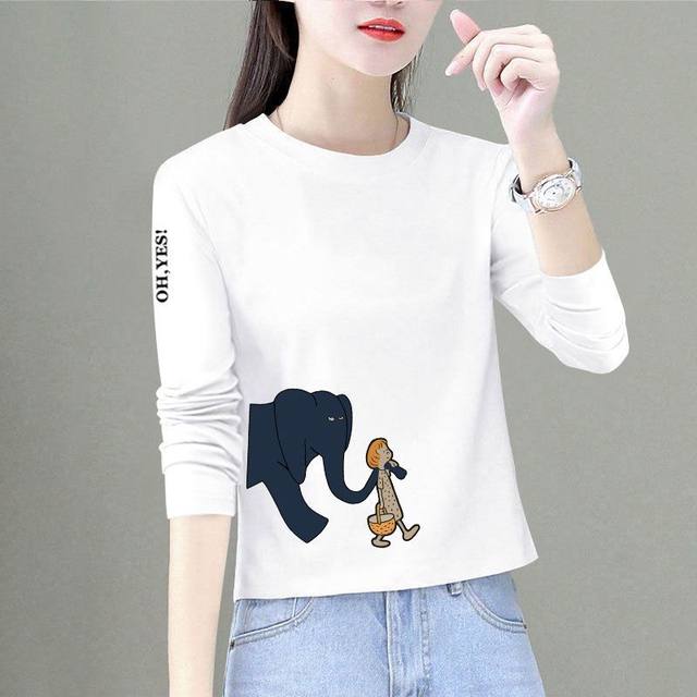 Brushed Round Neck Knitted Slim Long-Sleeved Inner Bottoming Shirt With Brown Suit Wide-Leg Trousers main image 1