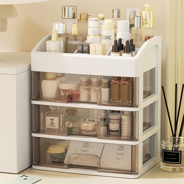 Cosmetics storage box drawer -type desktop lipstick red mask acrylic ...