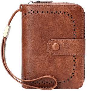 
Miyin RFID anti-theft wallet large capacity multi-card organ card bag retro oil wax leather multi-function coin wallet