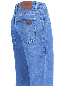 
Pure cotton jeans men's loose large size straight 2026 spring and autumn new style simple embroidered high waist washed men's trousers