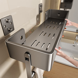 Bathroom Corner Shelf Toilet Storage Thickened No-Drill Shelf Washbasin Wall-Mounted Shelf