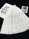 CCA homemade French retro pleated mesh lace spliced ​​waist skirt white vacation style long skirt