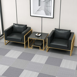 Office Business Reception Sofa and Coffee Table Set, Simple Modern Vip Waiting Room Reception Room Negotiation Office Sofa