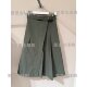 MAXCO Italian Purchase 2025 Spring and Summer Commuter Solid Color Pleated Pocket Skirt EGEO