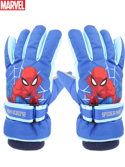 ディズニー スパイダーマン ボーイズ スキーグローブ - 防水 冬用グローブ