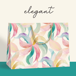 High-End Oil Painting Style Gift Bag Paper Bag, Simple and Fresh, Large Size Birthday Clothing Store Paper Bag