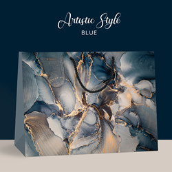 Light Luxury Marble Pattern Clothing Store Shopping Tote Bag, High-End Gift Bag, Birthday Packaging Bag, White Cardboard Bag in Stock