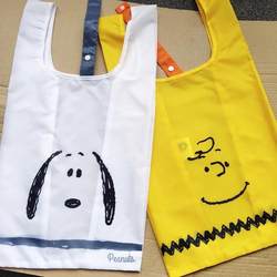Japanese Convenience Store Camping Portable Foldable Shopping Bag Cute Cartoon Eco-Friendly Bag Supermarket Shopping Cute Cloth Bag