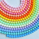 8mm straight hole rainbow beads acrylic colorful candy beads handmade beading material diy separated beads bag bracelet necklace