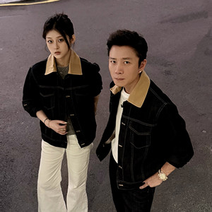 
SEASON MARK American denim lapel contrast coat business casual all-match commuter men's jacket suit