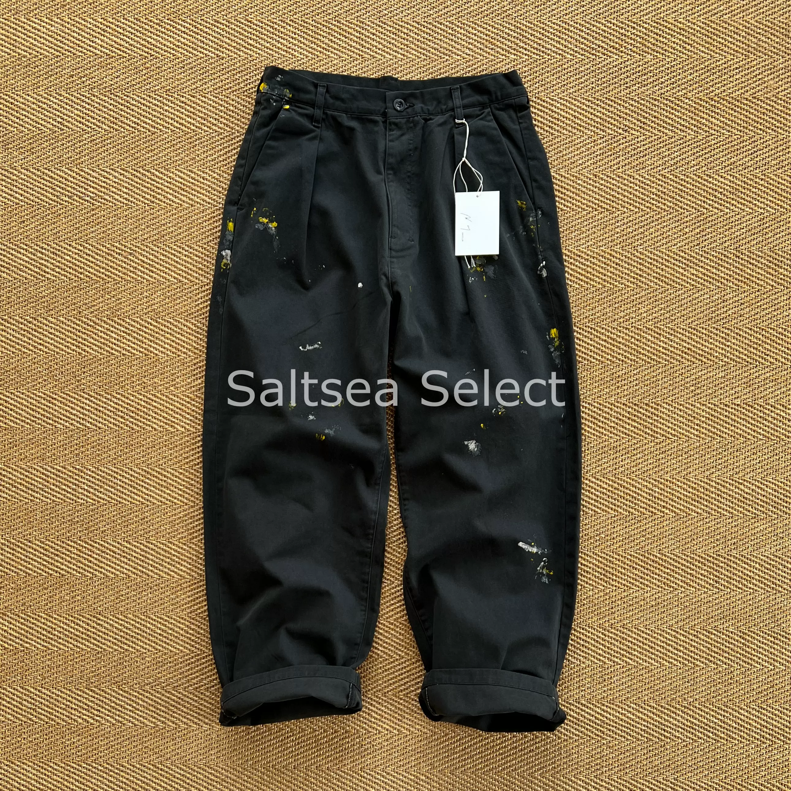 嘉兴现货ANCELLM PAINT CHINO TROUSERS日本制油漆泼墨休闲裤23AW-Taobao