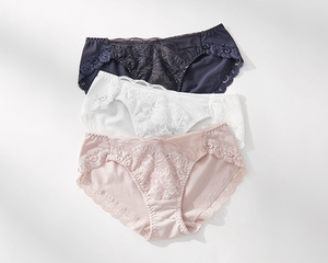 Huajia cotton Modal pure cotton comfortable, low waistless lace, lace sexy ladies triangle trousers wp3907
