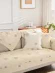 thảm trải ghế sofa mùa hè Đệm sofa cotton, mặt trước và mặt sau, phổ biến cho mọi mùa, cotton chống trượt, vỏ sofa gỗ đơn giản hiện đại, khăn tựa lưng đệm ngồi ghế gỗ Ghế đệm / đệm Sofa