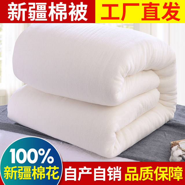 Xinjiang cotton quilt winter quilt thickened warm cotton long-staple cotton spring and autumn quilt core cotton wadding mattress bedding